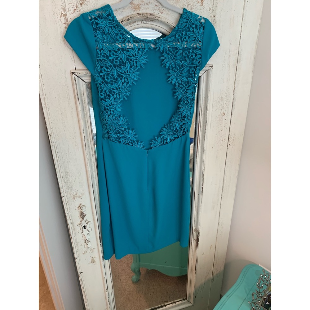 Backless Teal Dress